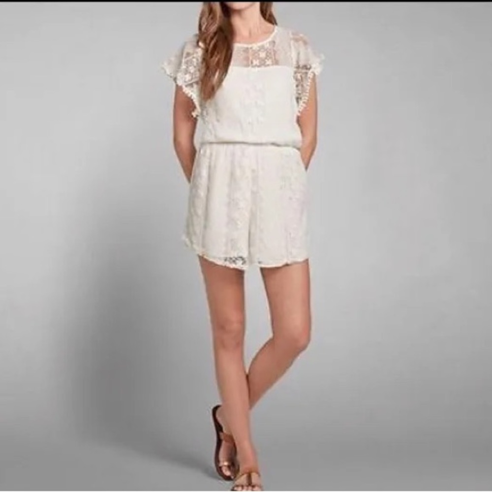 White Lace Romper